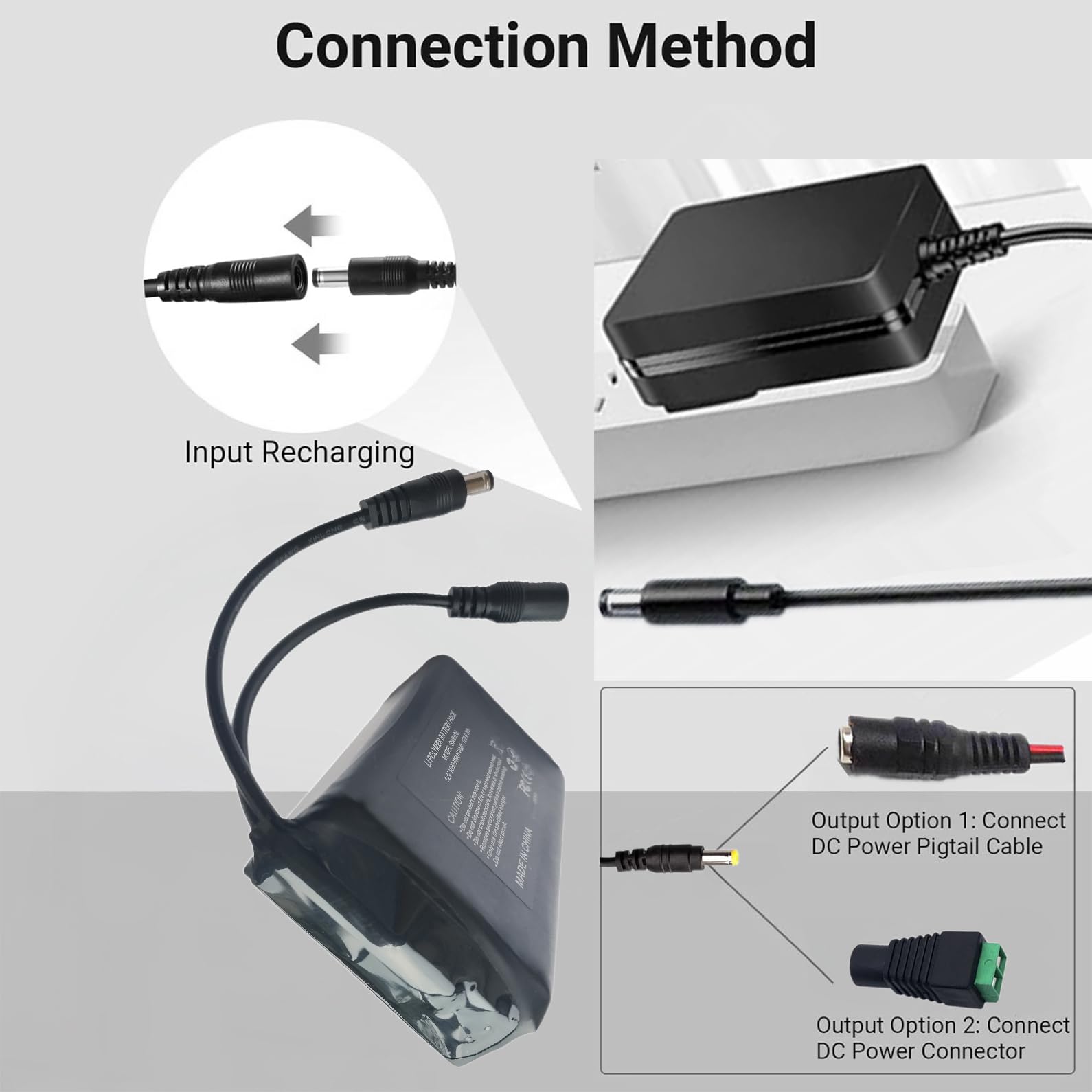 Batería de iones de litio de 12 V 10800 mAh con cargador compatible con dispositivos de 12 V, iluminación de bicicleta, proyecto de bricolaje, radio, luz de pesca, tira de luz LED, cámara CCTV