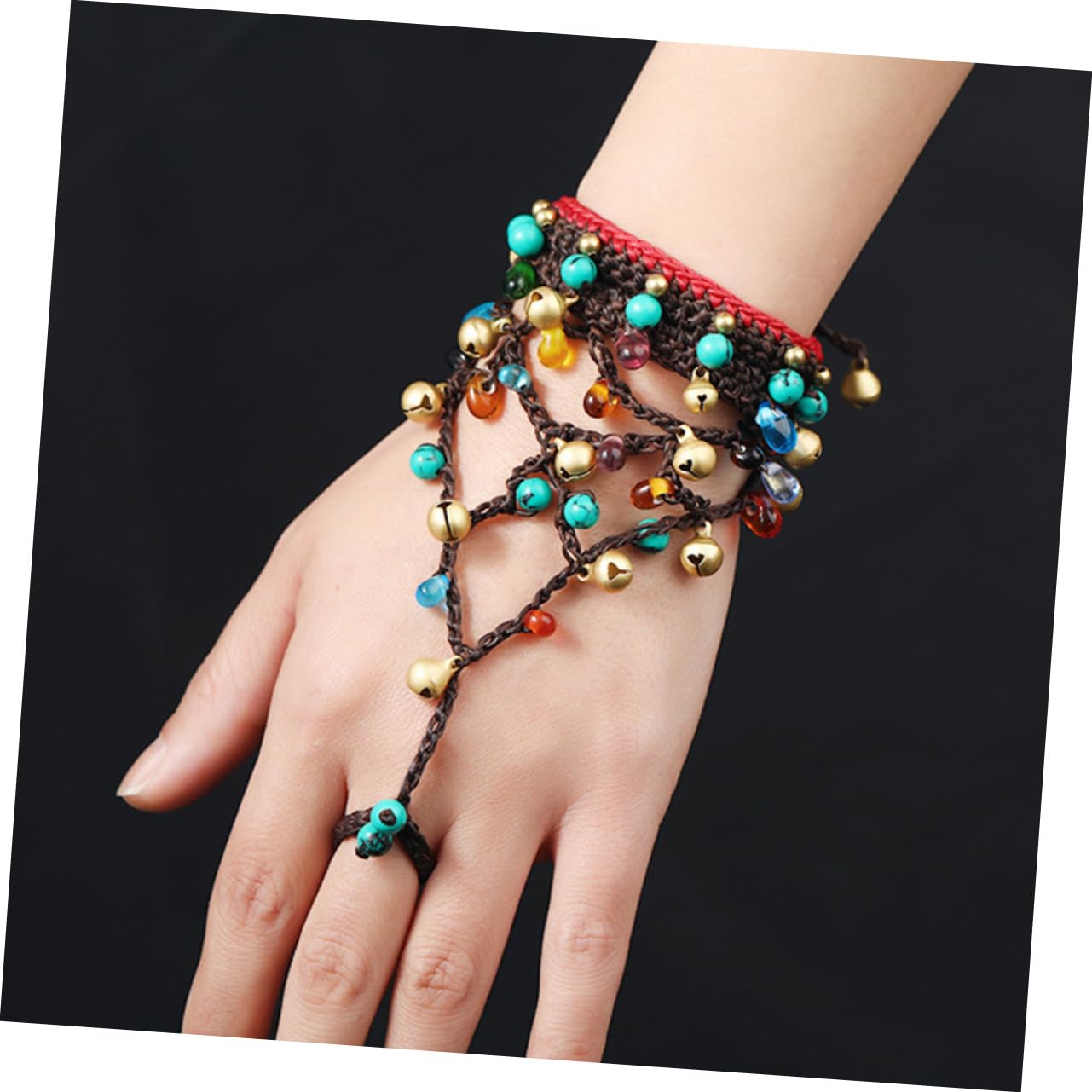 Pulsera de cuerda de de vidrio pulseras de pulsera trenzada Brazalete de dedo Brazalete artesanal pulseras para chicas adolescentes pulsera artesanal trenzada