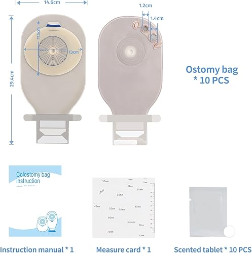 Miniatura 7 de 10 bolsas de colostomía con tela ultra suave, corte de una pieza de 0.591 in a 2.559 in para adaptarse a bolsas de ostomía doble ventilación drenable