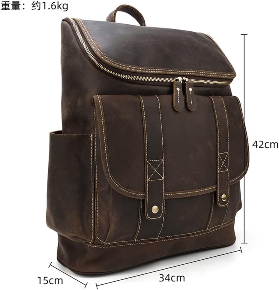 1pcs Large Capacity Backpack Men's Retro Travel Bag Backpack College Style Large Bag3