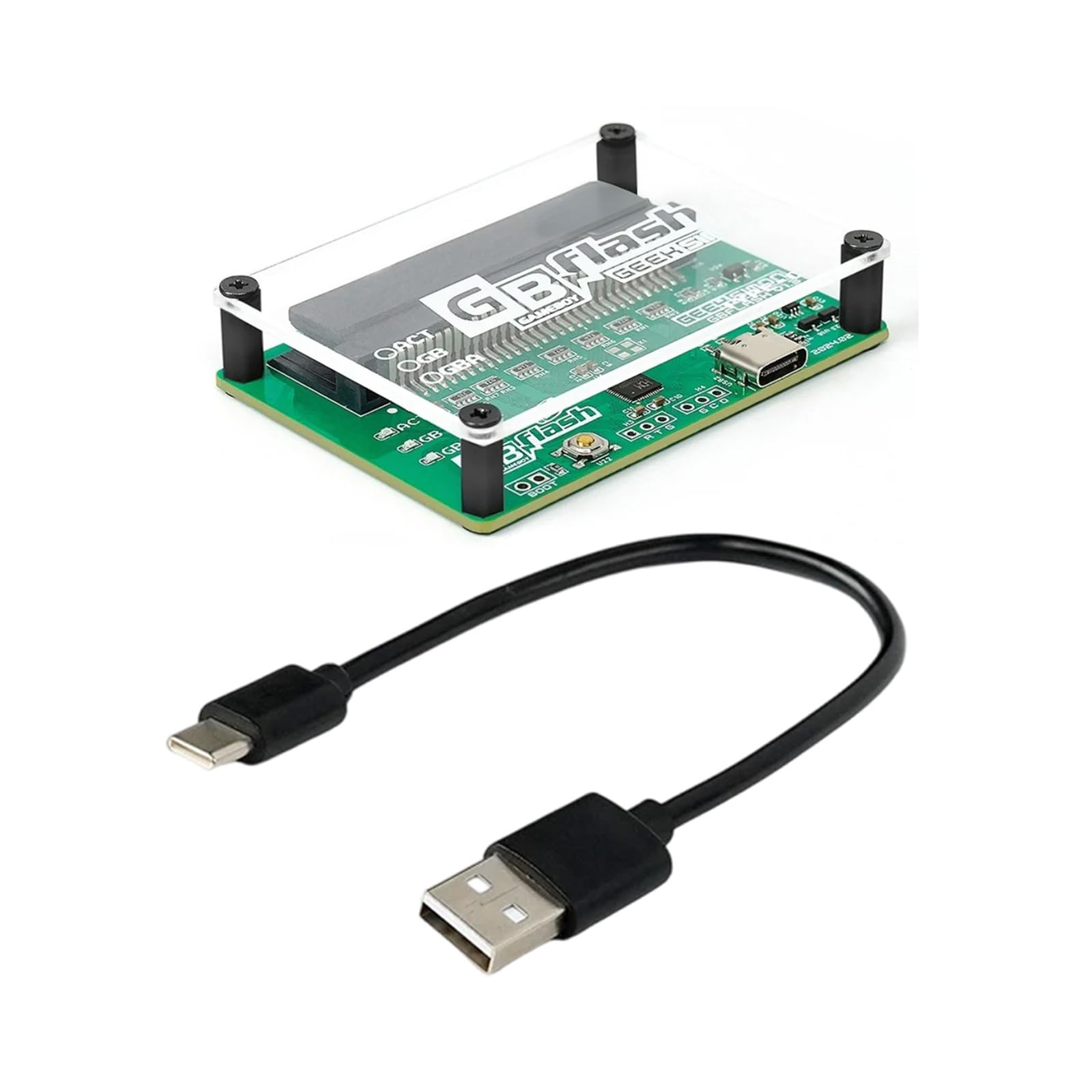 ordinarYone Professioneller Retro Game Cartridge Reader & Writer mit USB Anschluss ROM Backup Geeignet für GBFlash Grün
