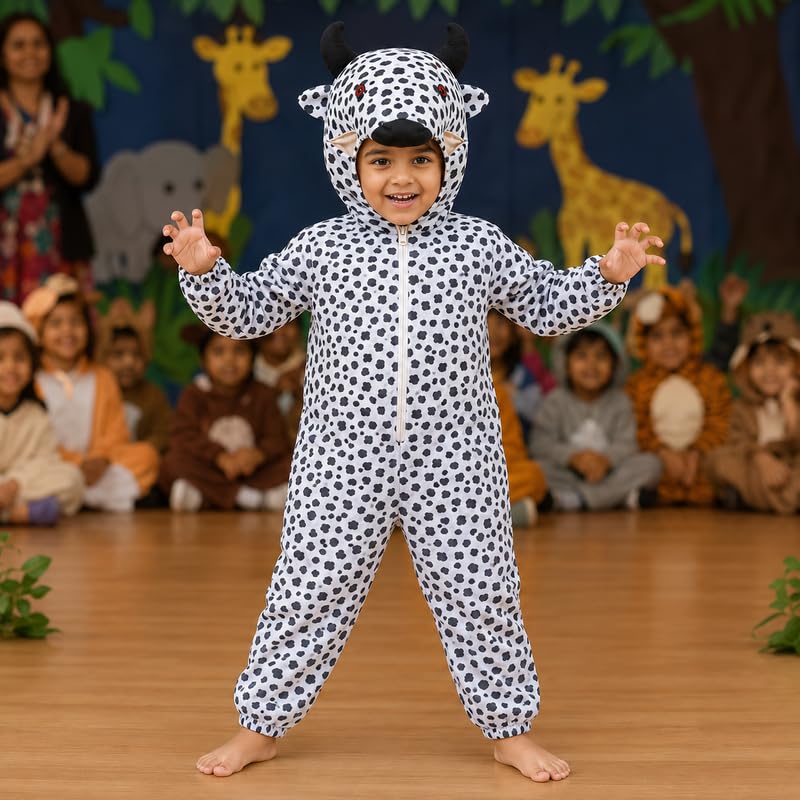 Image of Animal Costume for Kids | Plush Fancy Dress Costume for Boys & Girls |School Fancy Dress, Annual Day, Jungle Theme, Role Play, Halloween & Birthday Party