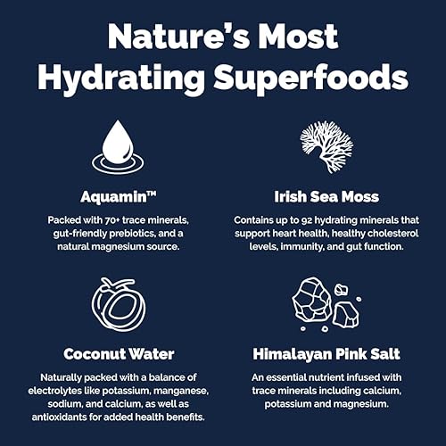 Miniatura 4 de Voli Hydration, fresa al atardecer, hidratación de superalimentos, musgo marino irlandés, aquamin (magnesio natural), agua de coco, sal rosa del