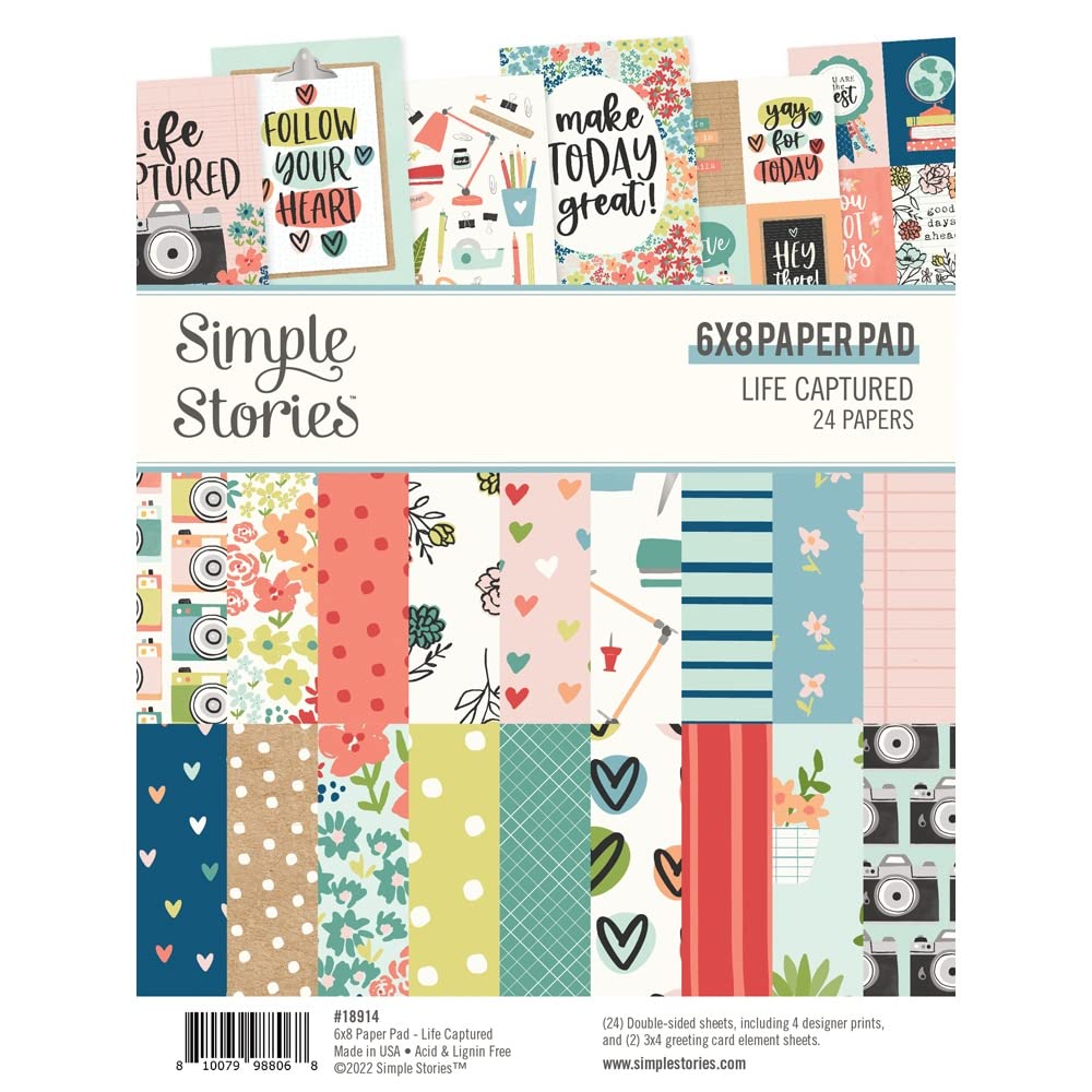 Simple Stories Double-Sided Paper Pad 6"X8" 24/Pkg-Life Captured