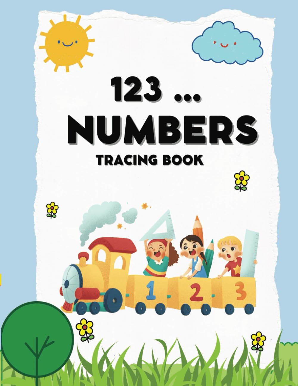 Number Tracing book for Preschoolers, Kindergarten and Kids Ages 3-5, ABC tracing book, 1 activity book