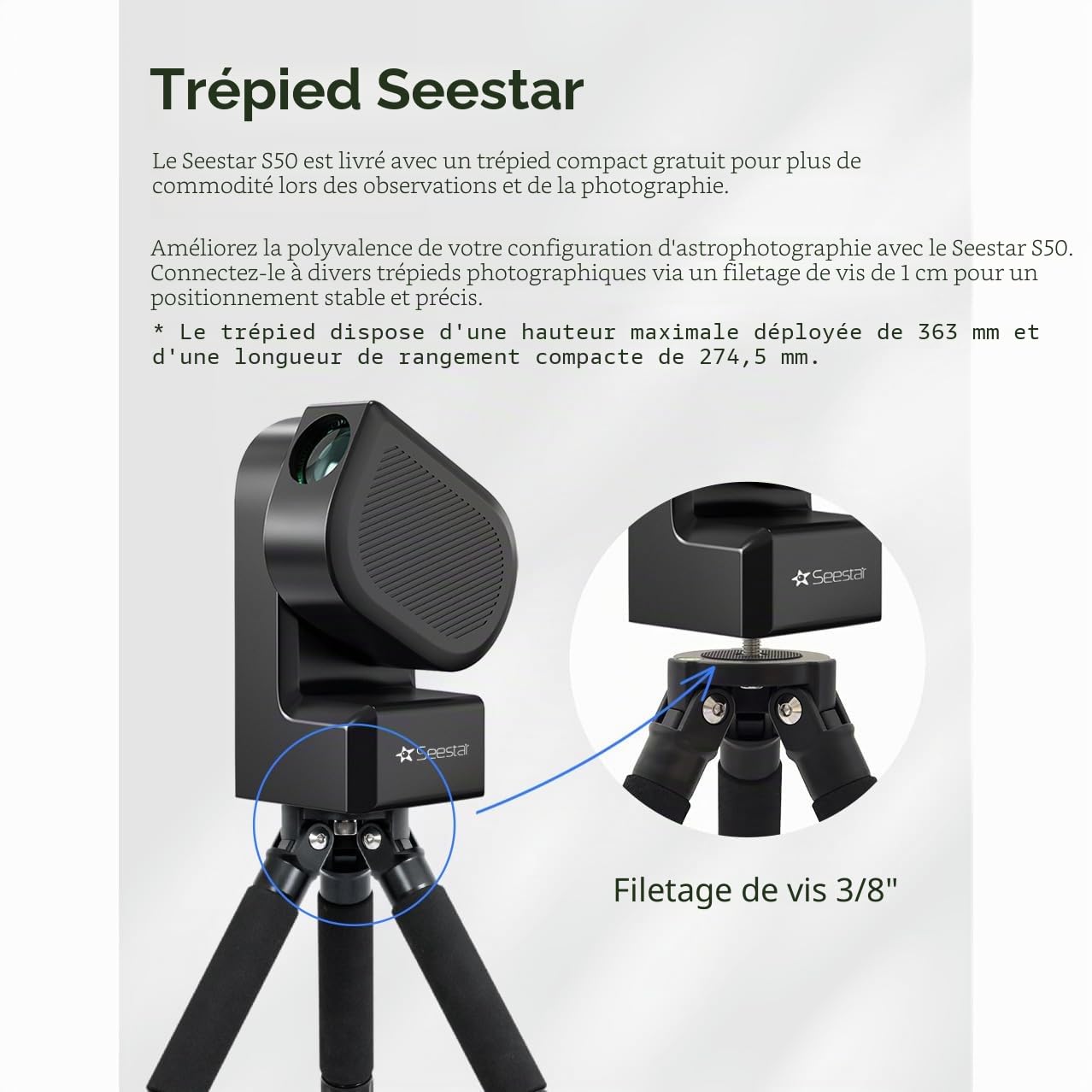 Smart Telescope ZWO AP 50/250 Seestar S50