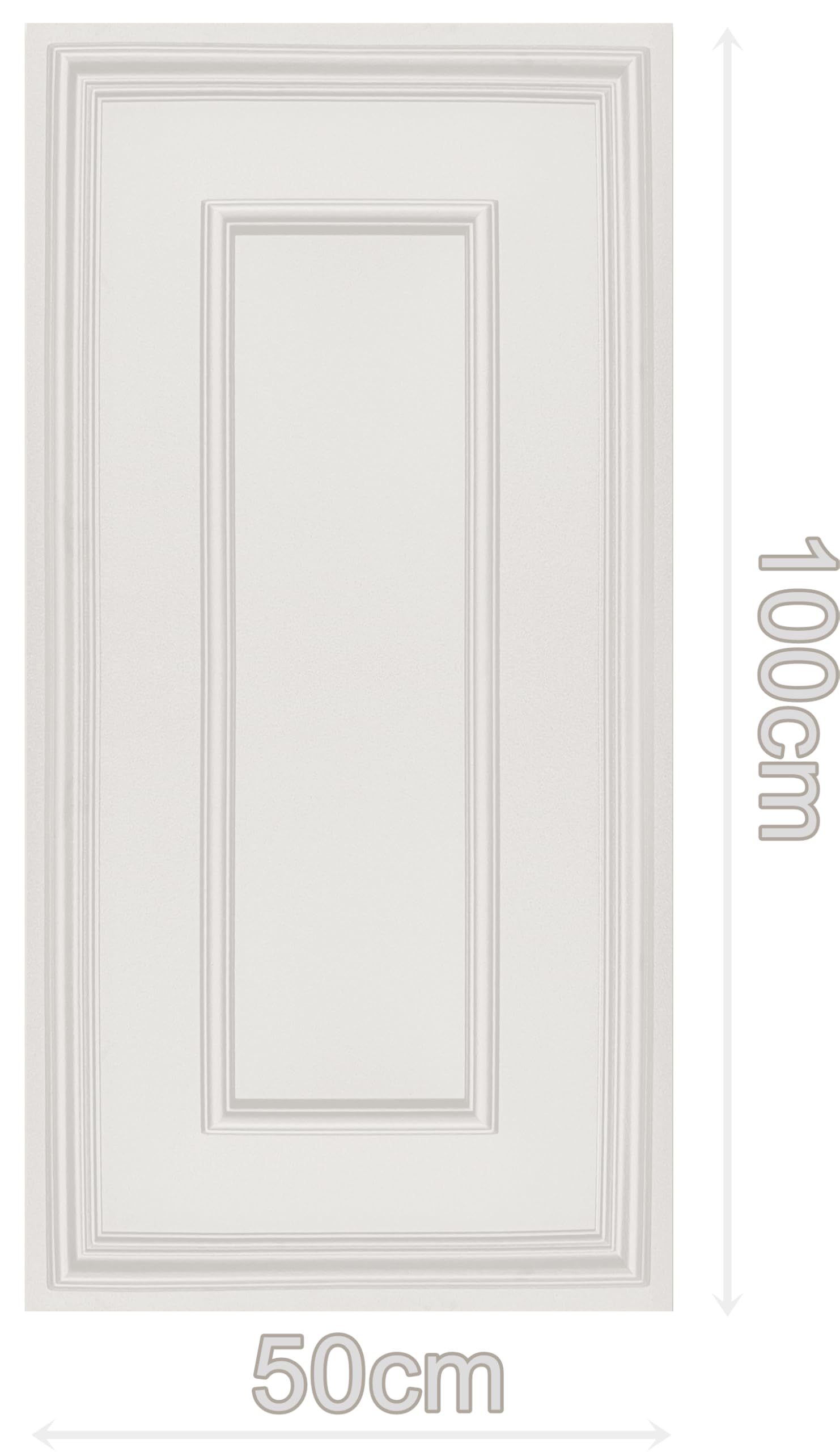 Deccart Wandpaneele 100x50 cm - Panel wand - Paneele - Wandverkleidung Innen Deckenverkleidung Wandplatten aus Polystyrol 3d Wall Panels - Boazeriemuster XL Kashmirbeige Beige - 4 Stück (2 m²)