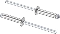 Vista 9 de uxcell Remaches ciegos 304 Acero Inoxidable 0.126 in Diámetro 0.197 in Longitud de Agarre Plata 100pcs