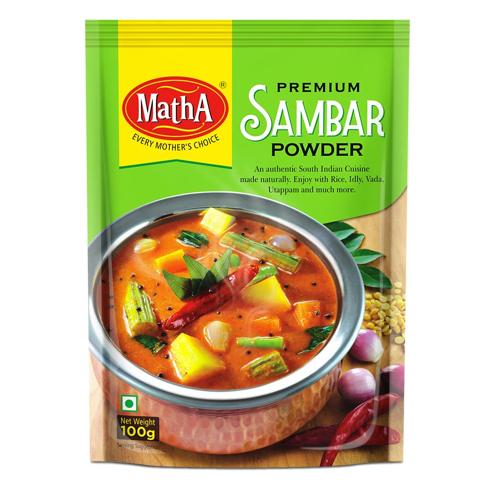 MathA Sambar Powder 100g, for Incredible Taste and Flavour| Perfectly Blended for Rich Texture & Aroma| Ready to Cook Masala| No Artificial Flavours & Colours (B0D7VWTKBZ) Amazon Price History, Amazon Price Tracker