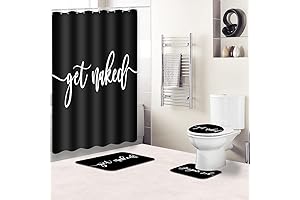 IcosaMro Get Naked Shower Curtain Set With Rugs and Accessories