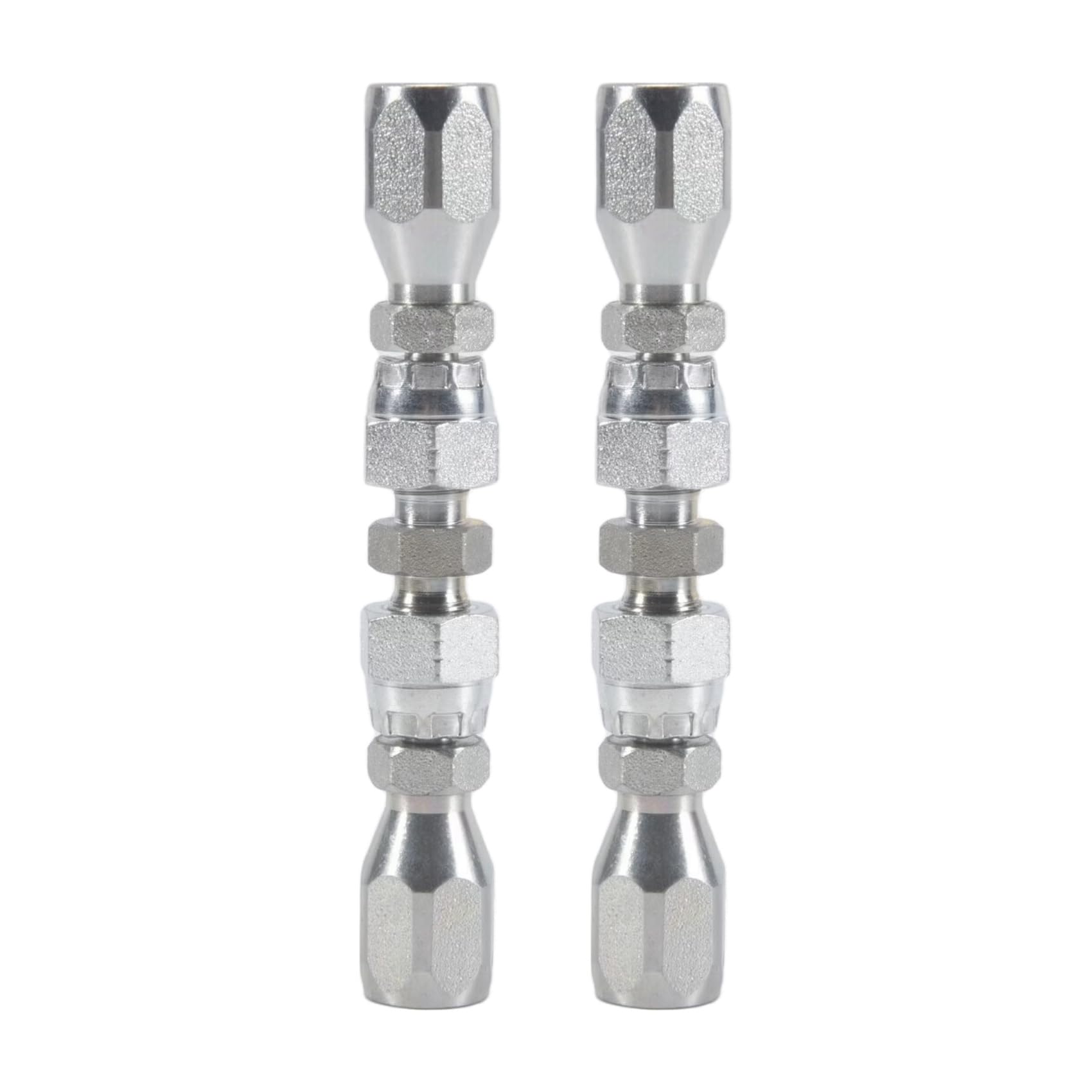 Littimoon 2pcs Hydraulic Hose Repair Kit, Reusable, 2-Wire Reusable Hydraulic Repair Fitting 1/4Inch