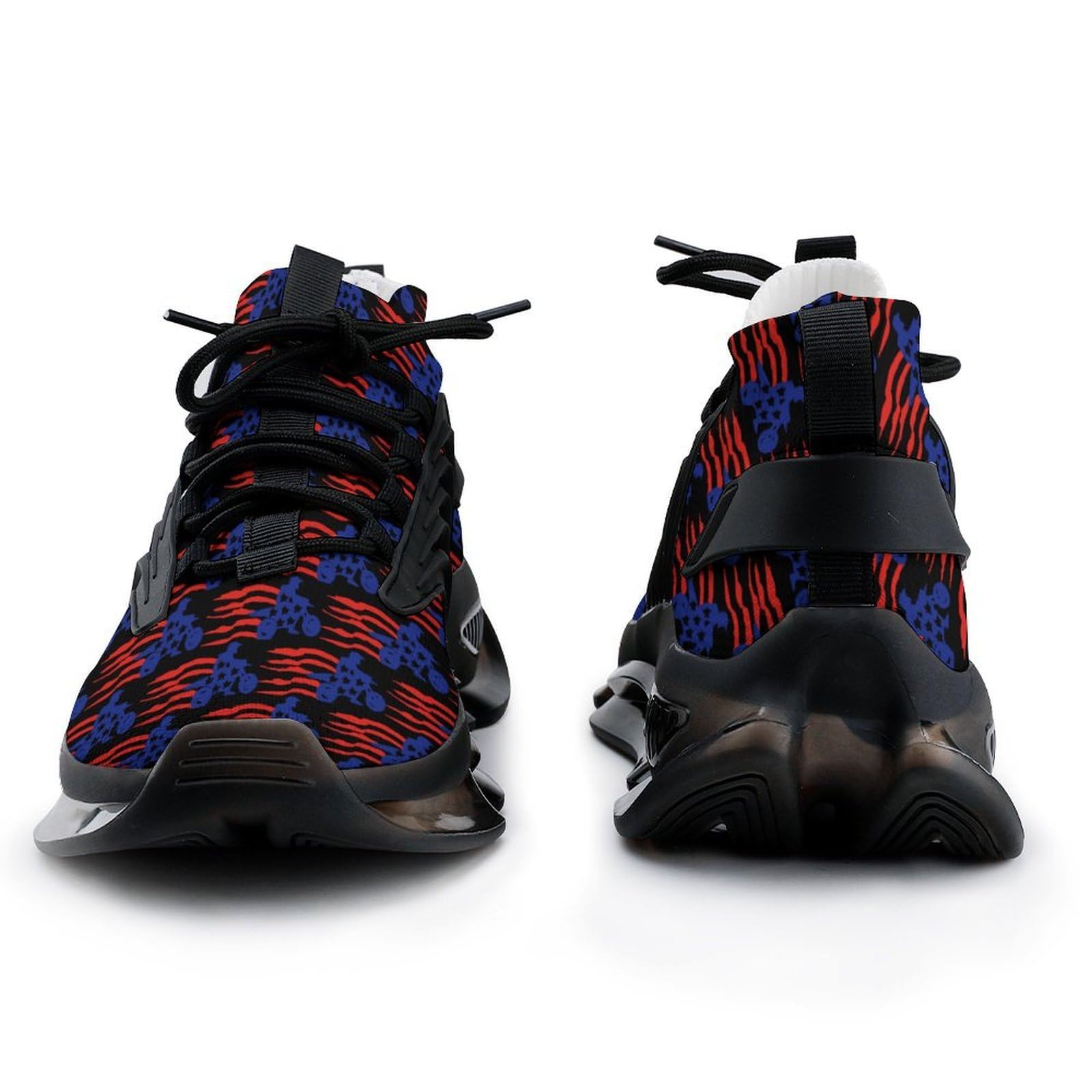 Tenis deportivos de motocross para hombre, con la bandera de Estados Unidos, para correr | Moda Deportiva Atlética Fitness Transpirable Ligero Cómodo Exterior