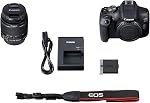 Canon EOS 2000D / Rebelle T7 DSLR Caméra avec 18-55mm Lentille + Ensemble de filtres créatifs, EOS Sac caméra + Sandisk Ultra 64GB Carte + Ensemble de nettoyage électronique, et plus (modèle international) (Renewed)