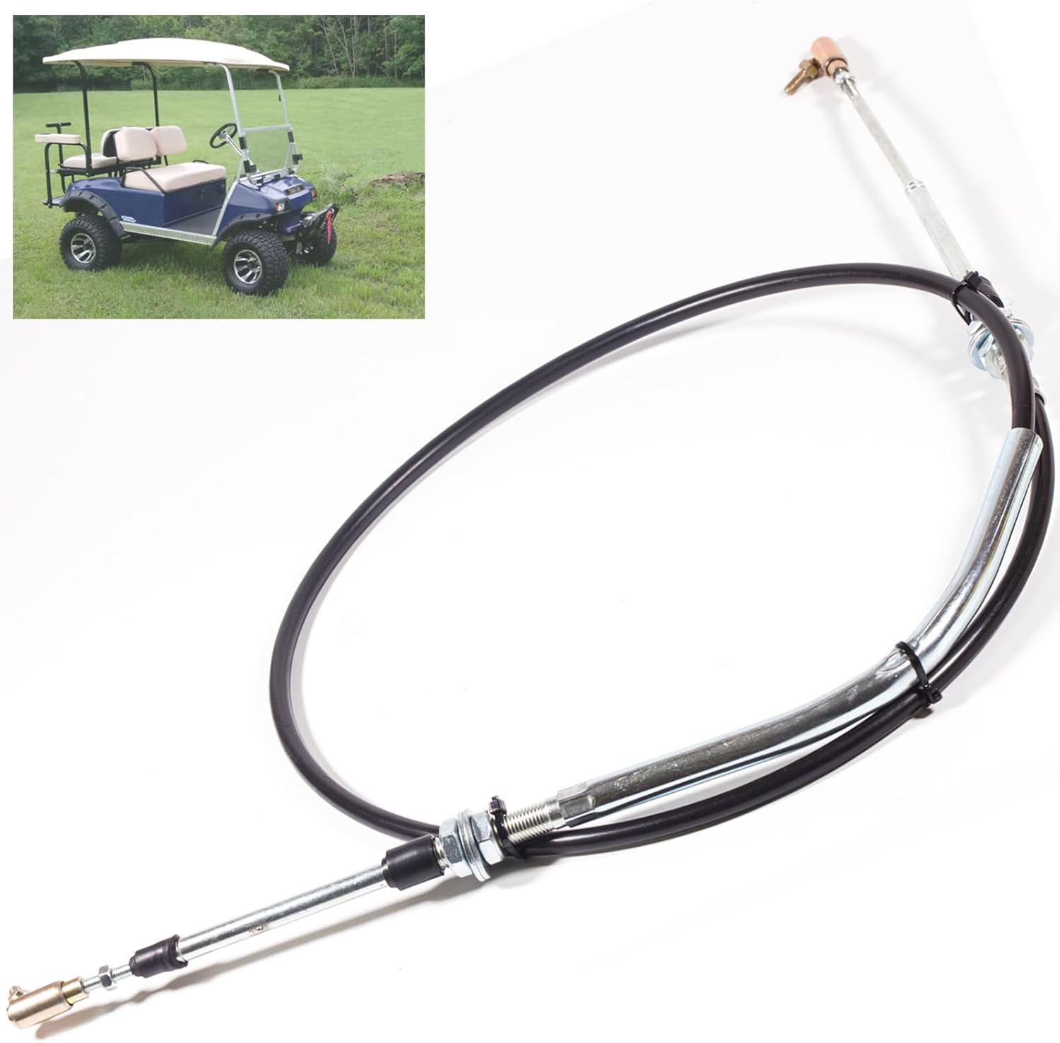 103379501 73" Golf Cart Forward ＆ Reverse Transmission Shift Cable for Club Car Carryall, Turf II, Turf II Plus 2008 2009 2010 2011 2012 Replace 1015409 1015398-01 101951501 101951401