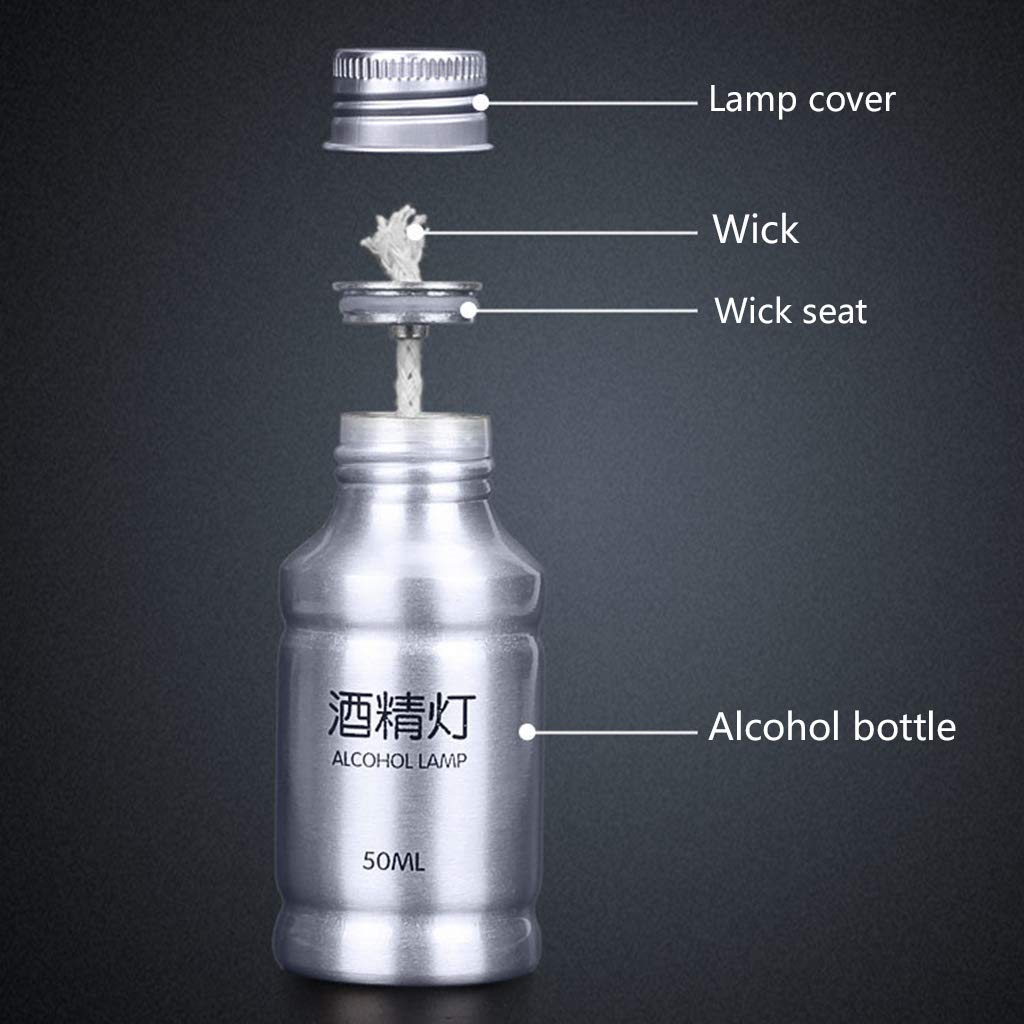 VERBENA Mini attrezzatura portatile del laboratorio di chimica della lampada del bruciatore alcool della lega di alluminio 50ml