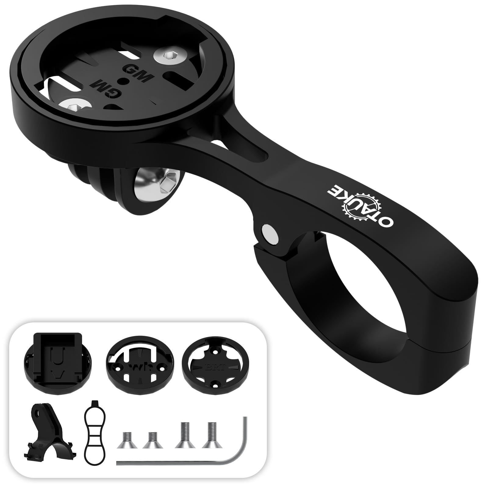 Otauke Aero Bar Bike Mount - Bike GPS Computer Mount for Garmin Edge, Out Front Cycling Holder Compatible with Wahoo,Bryton,Cateye, GoPro Action Camera, Fit 22.2mm 22.4mm TT Bars or Tri Bars