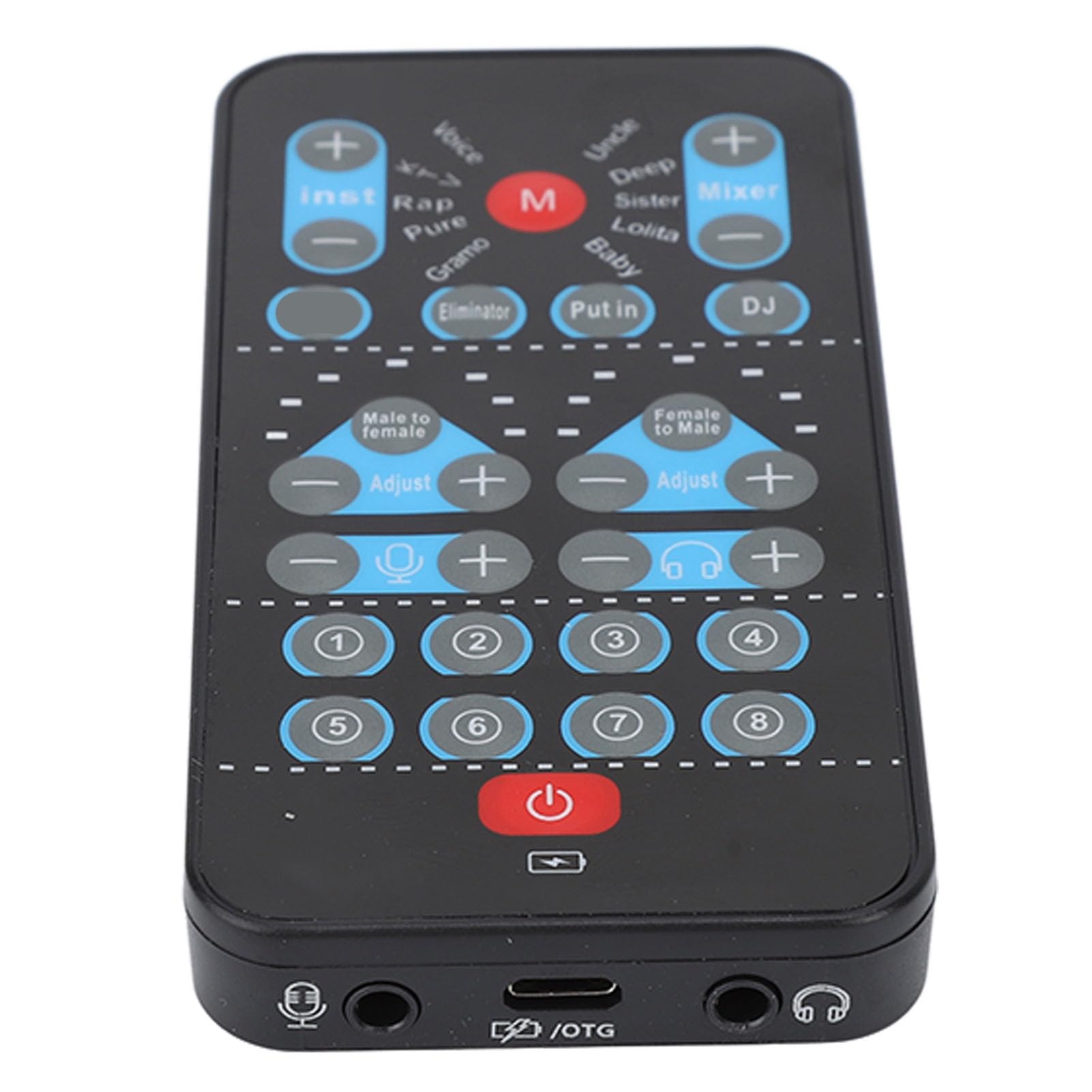 Cambia Suono Portatile, Scheda Cambia Voce Palmare con 8 Effetti Sonori, Abbellimento Vocale da Uomo a Femmina Cambia Voce per Smartphone, Computer