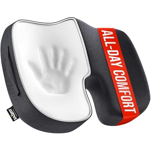 Coccyx Cushion Orthopedic Seat - Black