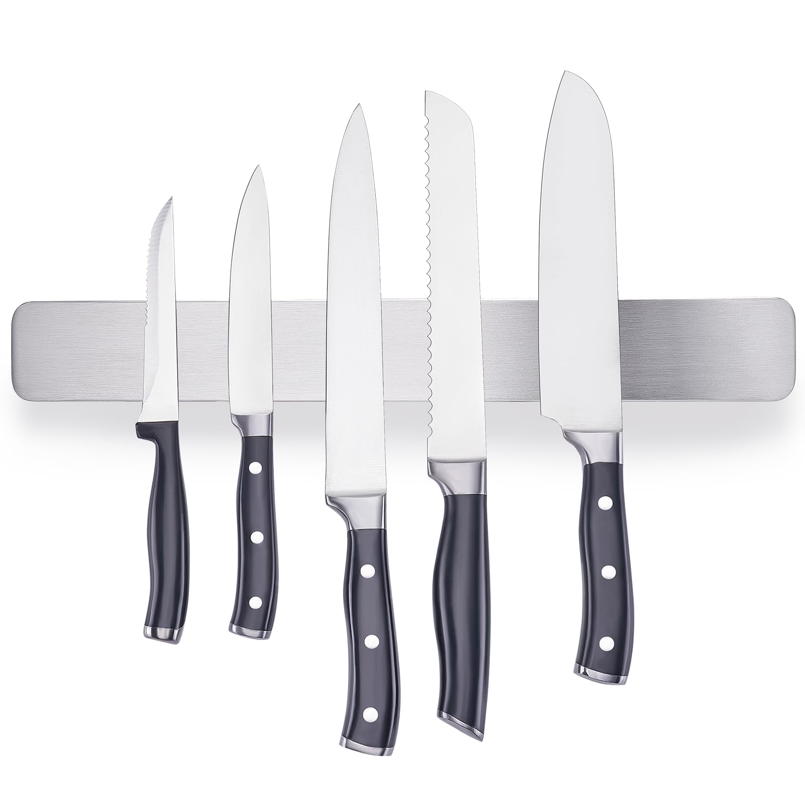 ENOKING Magnetic Knife Holder for Wall, 15.6 Inch Knife Magnetic Strip, Knife Magnetic Rack No Drilling, Stainless Steel Magnet Knife Holder