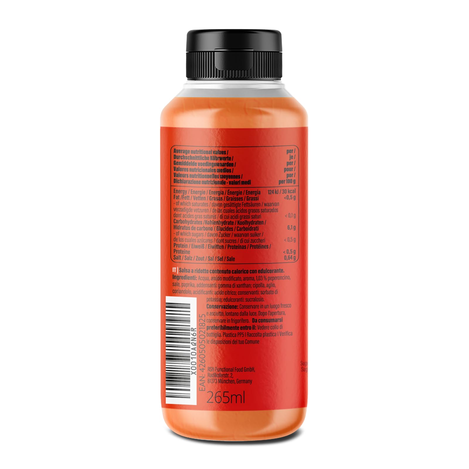 GymQueen Mamma Mia Zero Sauce, reducida en calorías, sin grasas ni azúcares añadidos, para refinar platos o como aderezo de ensaladas, vegetariana, Chili Dulce Tailandés — view 8