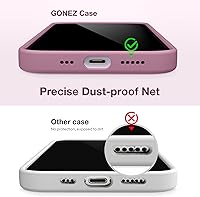 Vista 5 de GONEZ Funda magnética para iPhone 14, compatible con Magsafe, con protector de pantalla + protector de cámara, forro de microfibra antiarañazos