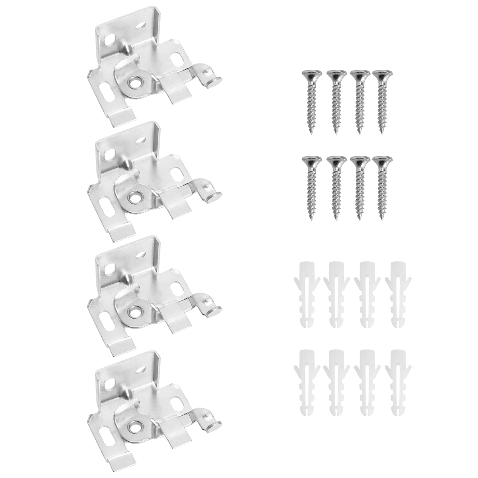 Angoily 4PCS Roman Blind Fixing Brackets, Lock Brackets - Window Treatments Hardware Parts - Venetian Blinds Frame Buckles