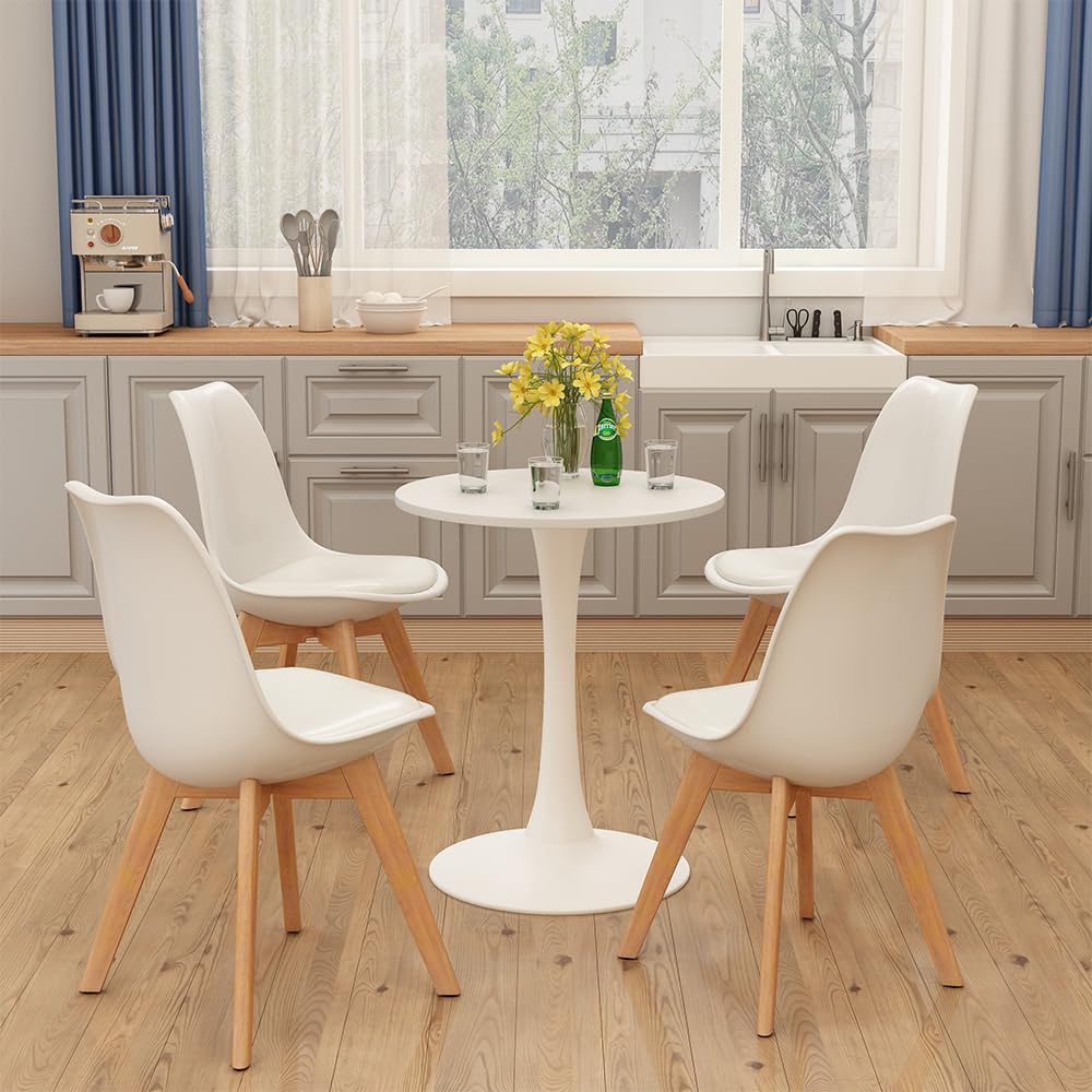 Vicco Esstisch Carl, Weiß, 60 x 60 cm, platzsparend für kleine Räume und einfache Montage