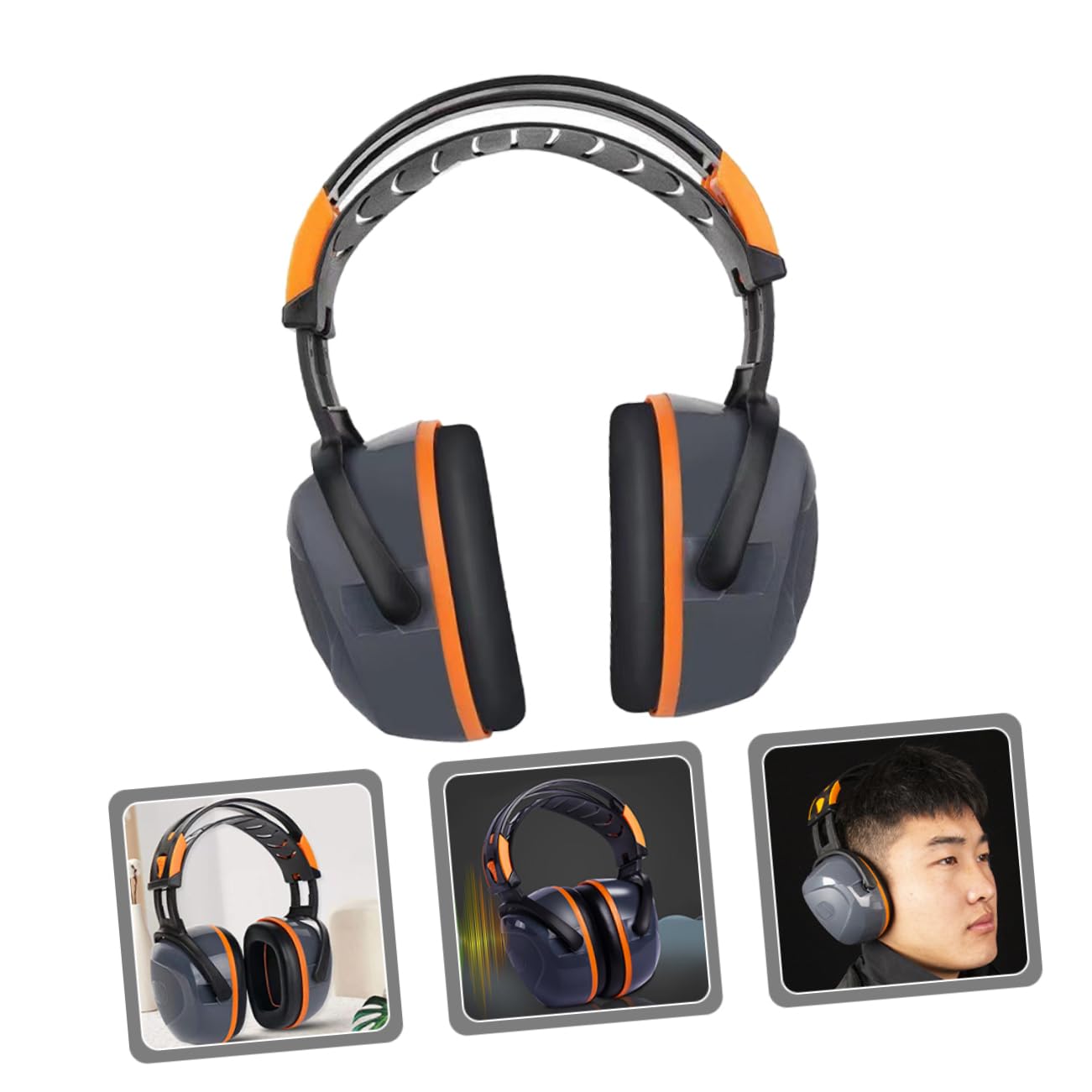 OSALADI Hearing Protection Ear Buds Noise Headphones for Study Padded Comfortable Fit Suitable for Construction Work