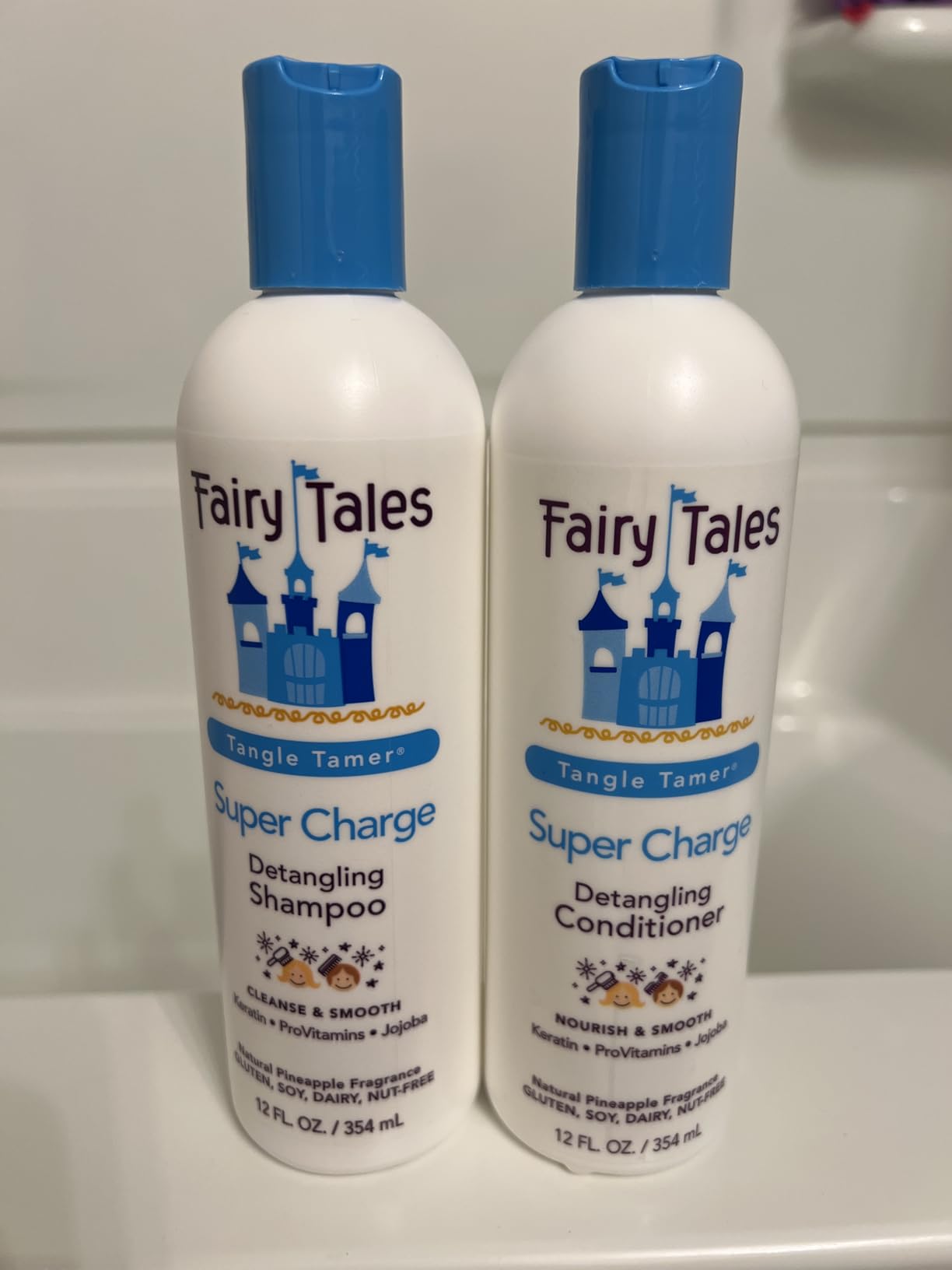 Fairy Tales Tangle Tamer Detangling Shampoo and Conditioner for Kids - Ultra Moisturizing and Anti Frizz Protection - Paraben Free, Sulfate Free - 12 Oz (2 pack)