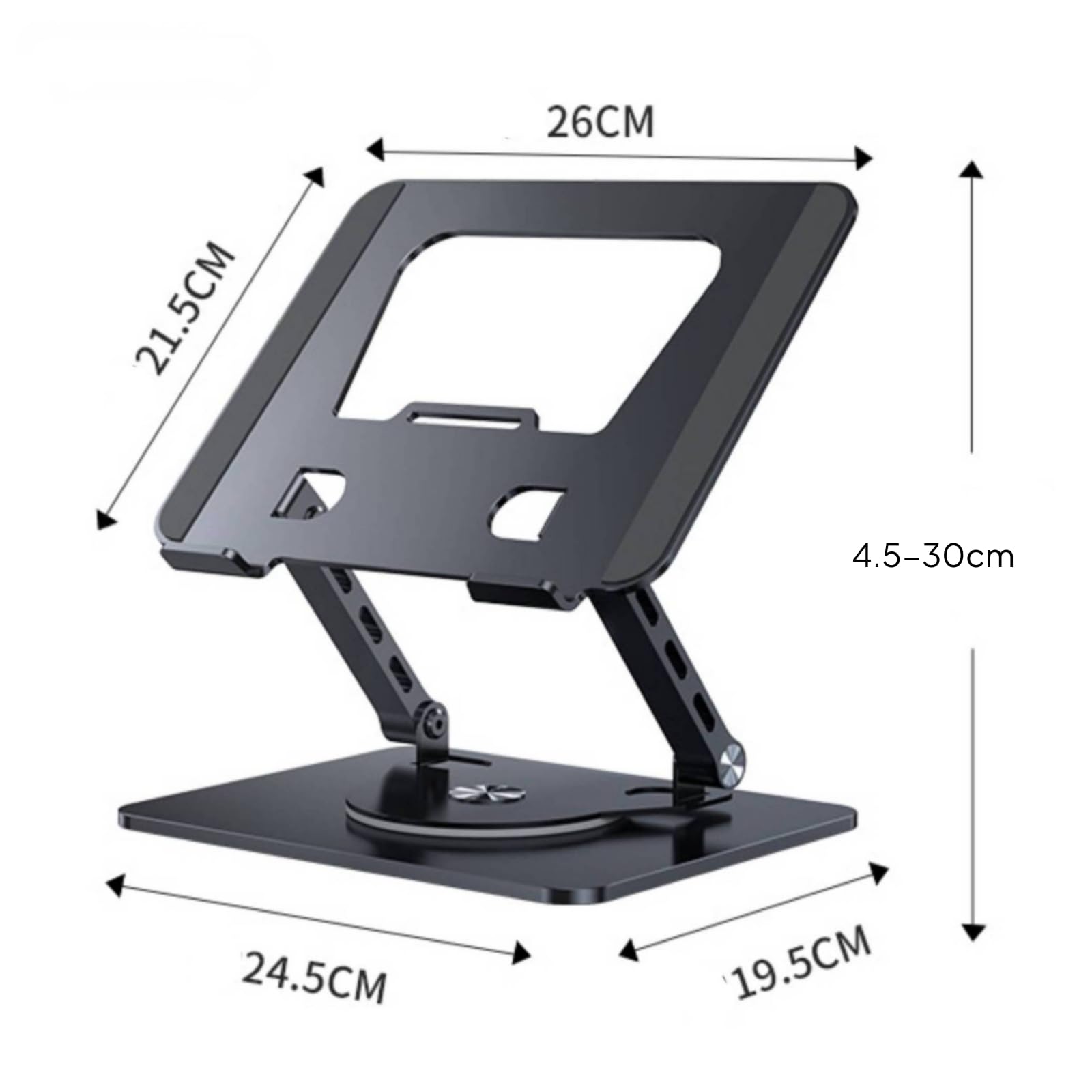 predolo Supporto Girevole a 360° Pieghevole per Studenti, Ufficio, Grigio, style to 1