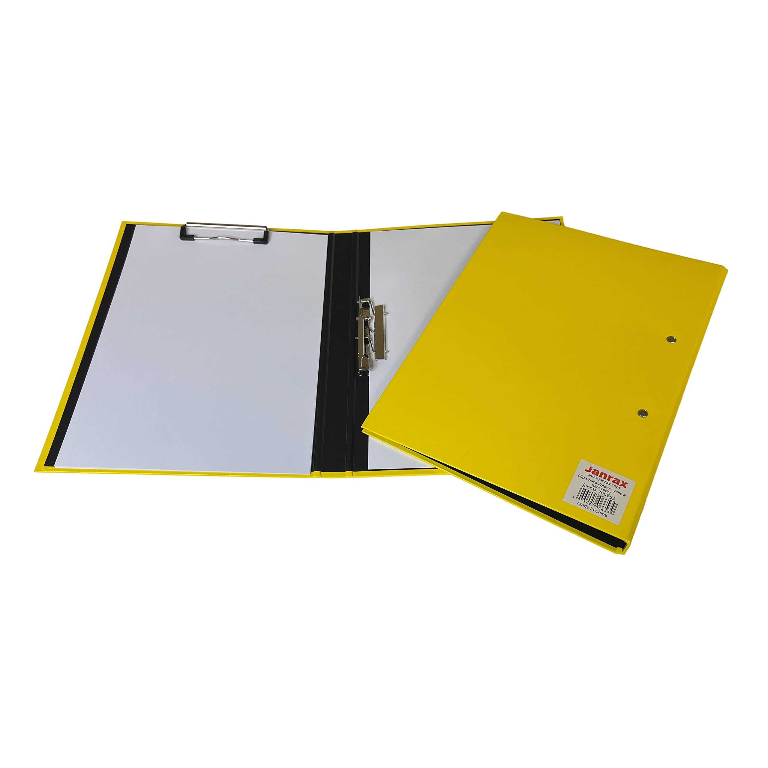 Pack of 10 Yellow A4 Clipboard Document Clamp File Folders