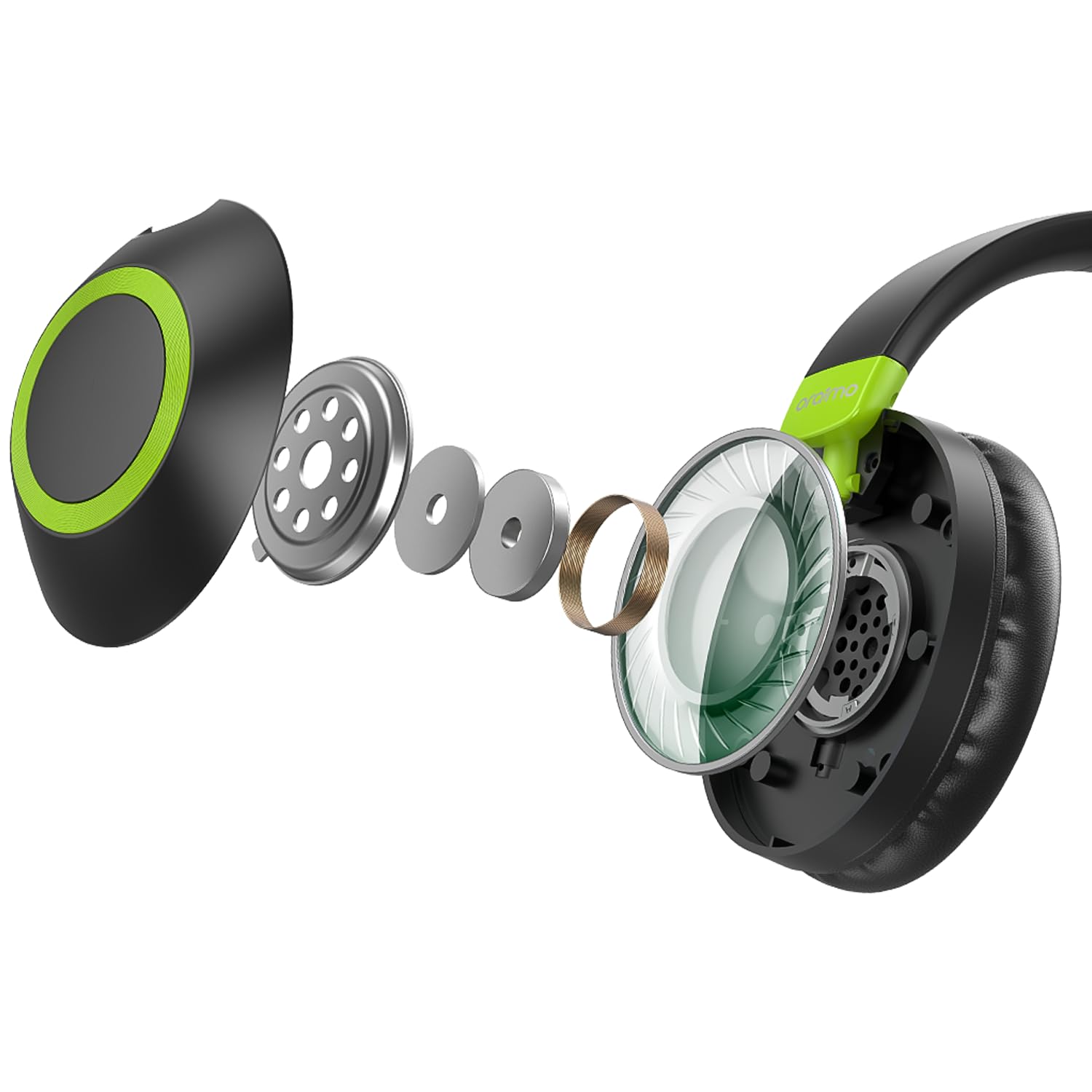 Oraimo BoomPop 2S - Casque Bluetooth 5.3 sans Fil Autonomie 50H Réduction Bruit ANC Micros ENC Appels Clairs Basses Puissantes 40mm Controle par Geste Pliable Sport Voyage Android iOS (Gris)