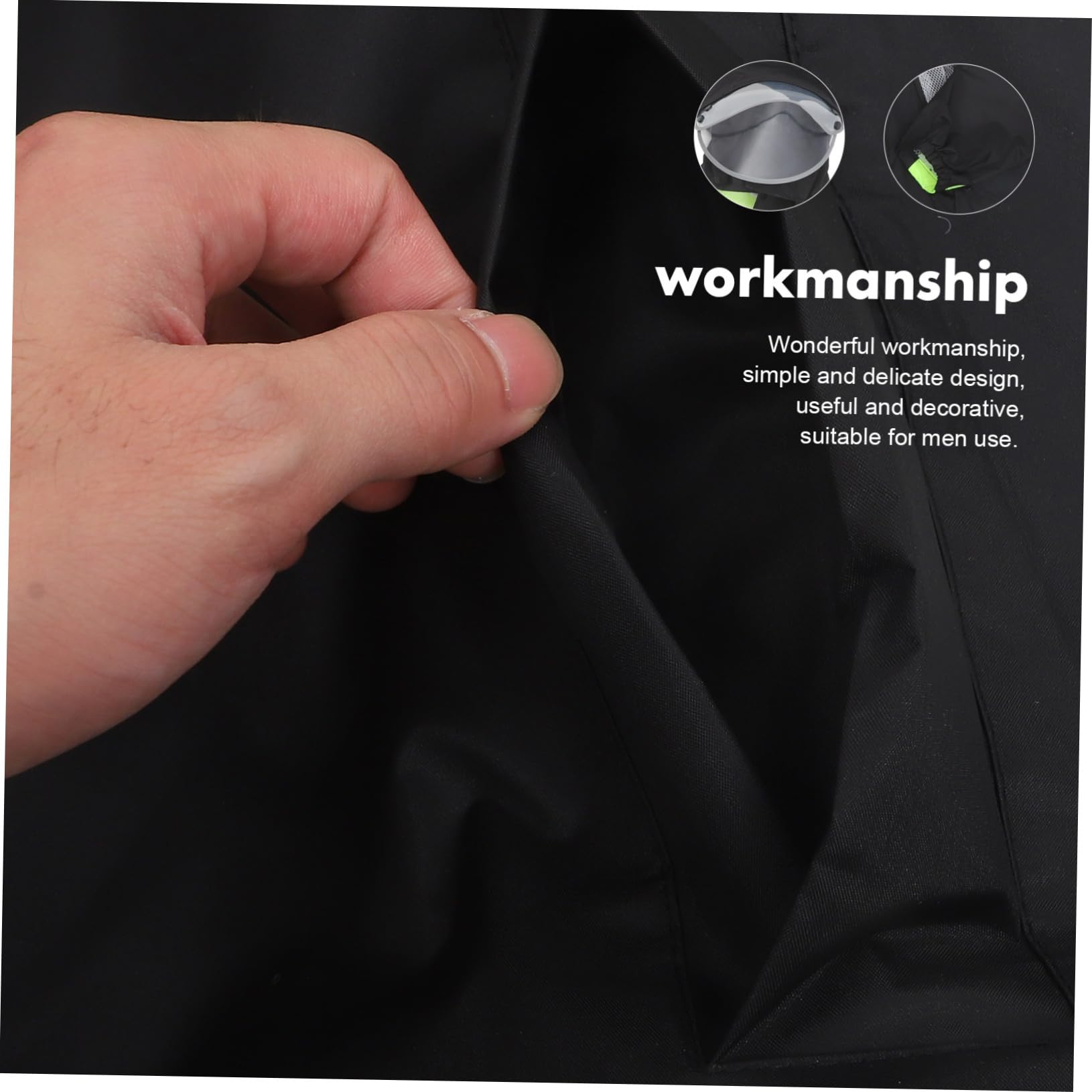 FUNOMOCYA Rain Suit for Motorcycles Men's Rain Jacket and Pants Set Black Green Windproof Rain Gear 3xl Size