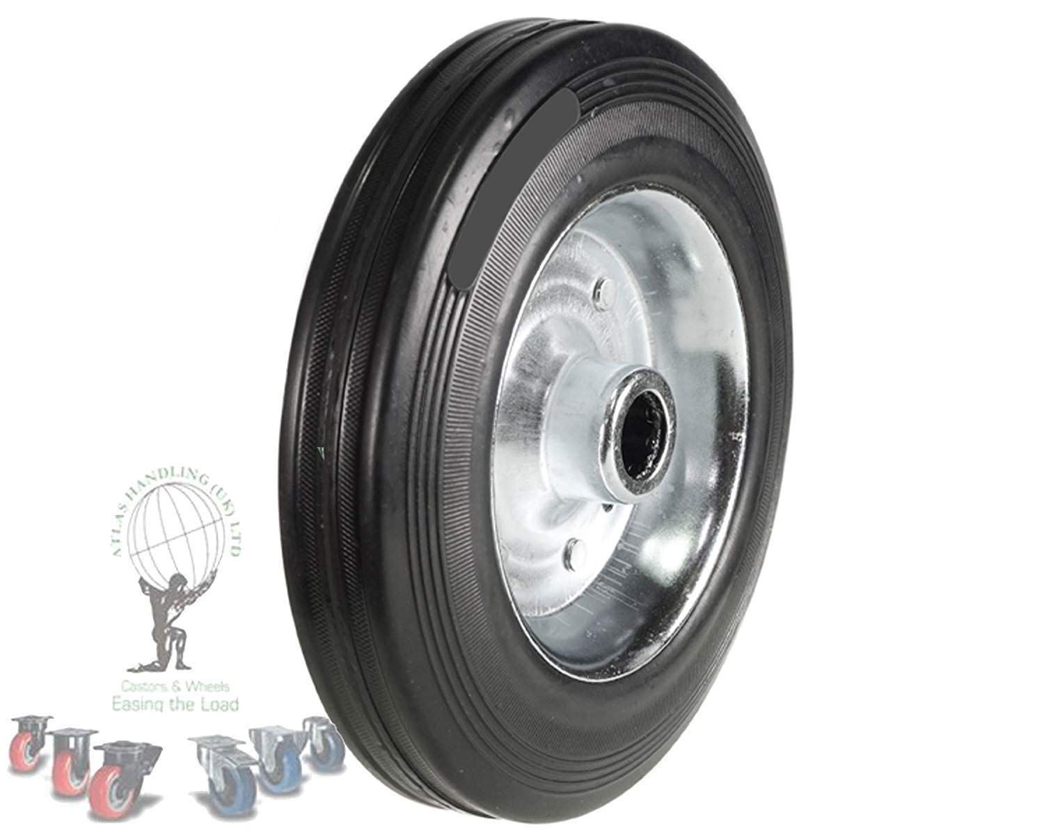 125mm Wheel with Rubber on Steel Disc Centre 100kg Capacity