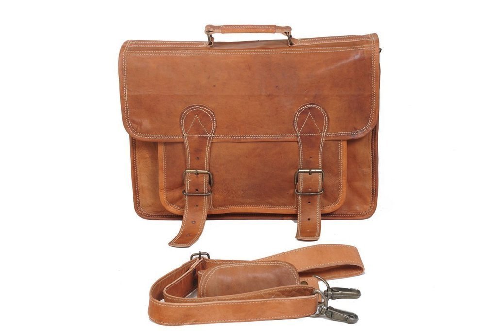 ZNT BAGS13-inch Leather Laptop Briefcase (Brown) … …