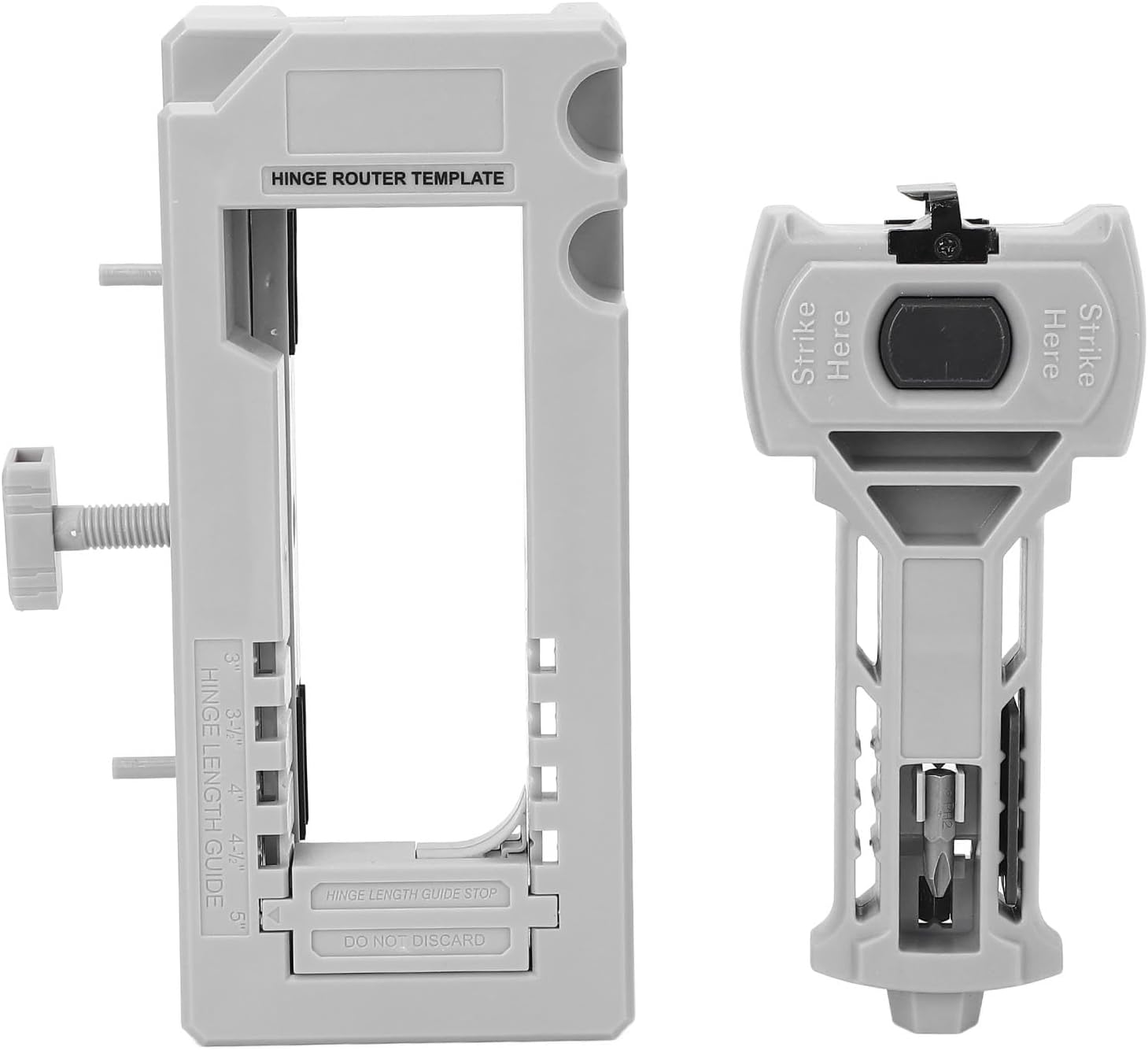 WALFRONT Door Hinge Jig Installation Kit, Lightweight Plastic Door Mortise Tool, UserFriendly Hinge Router Template 1-3/8in Thick for Carpenters