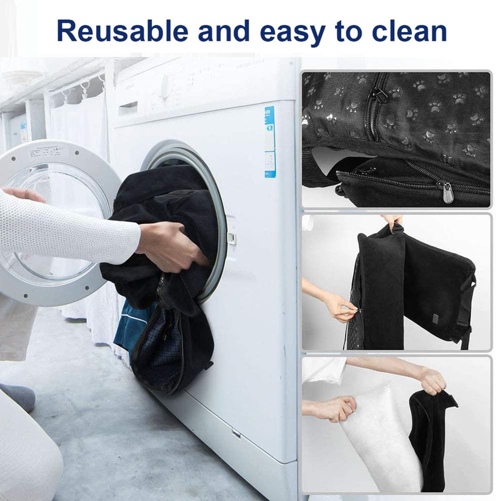 Asiento de Cama para Perros pequeños y medianos,Asiento de Seguridad de Viaje Suave para Mascotas con cinturón de Seguridad,Cama transportadora de Viaje para Mascotas Desmontable,E