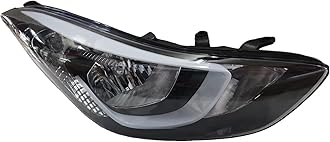 Left & Right Headlight 921023Y500 HY250218 HY2503187 【LED Model】 Pair Headlamp Assembly Front For Hyundai Elantra 2014 2015 2016 Black (Left and Right)