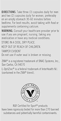 Miniatura 4 de True Athlete ZMA con teanina está diseñado para una mejor función inmunológica y reparación muscular, también apoya el metabolismo energético y una