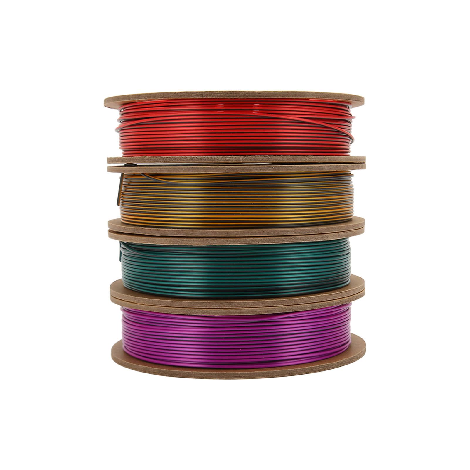Filamento PLA de 1,75 Mm, Color Dual, 250 G X 4 Carretes, Gradiente