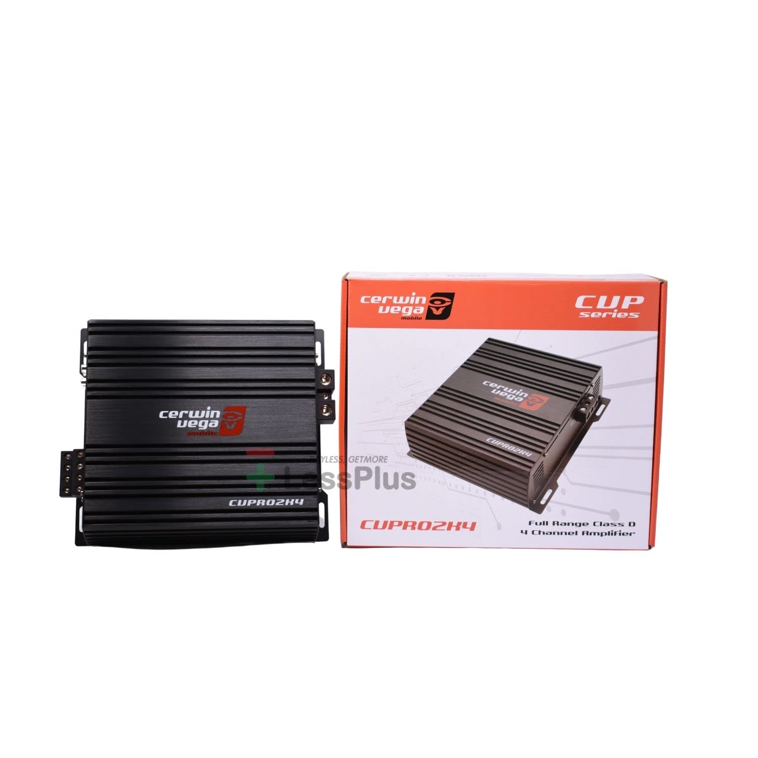 Cerwin Vega 520W RMS Class D 4 Channel Amplifier - Multi-Channel Amp with High-Efficiency, 2 Ohm Stable, Compact Design, Variable Crossovers, Ambient Backlit - Ideal for Car Speakers CVPRO2K4