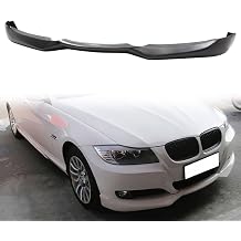 Front Bumper Lip Compatible with 2009-2012 BMW E90 3-Series Sedan Facelift LCI Models Not Fit M3 or M-Sport Front Bumper, Unpainted Black A Style PU Lower Chin Spoiler Protector, 1 PC
