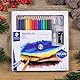 STAEDTLER Aquarell Set, Komplett-Set mit 3 Premium Aquarell-Bleistiften, 12 Aquarell-Farbstiften, 1 Wasserpinsel, 1 Radierer, 1 Metall-Spitzer und Step-by-Step Anleitungen, 61 14610C