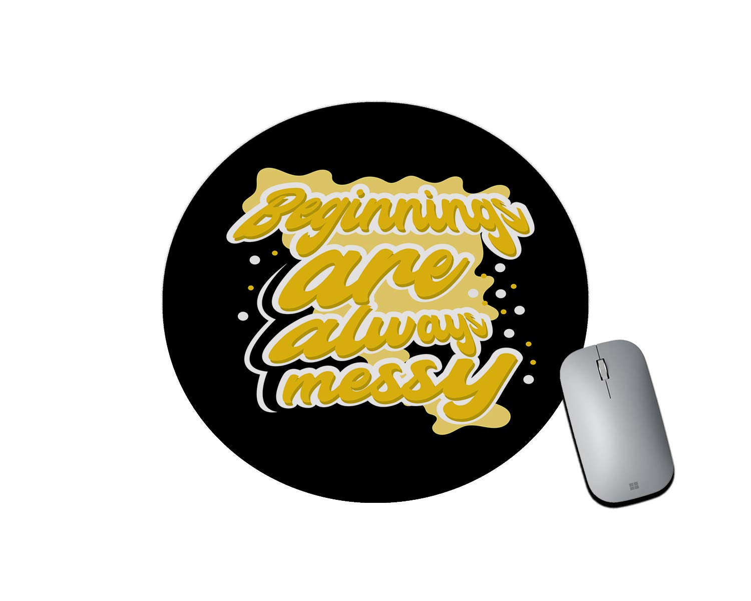 BLISSart Mouse Pad Non-Slip Rubber Mousepad for Laptops Gaming Computer PC HD Printed Round Mousepads- PHD (8 Inches)