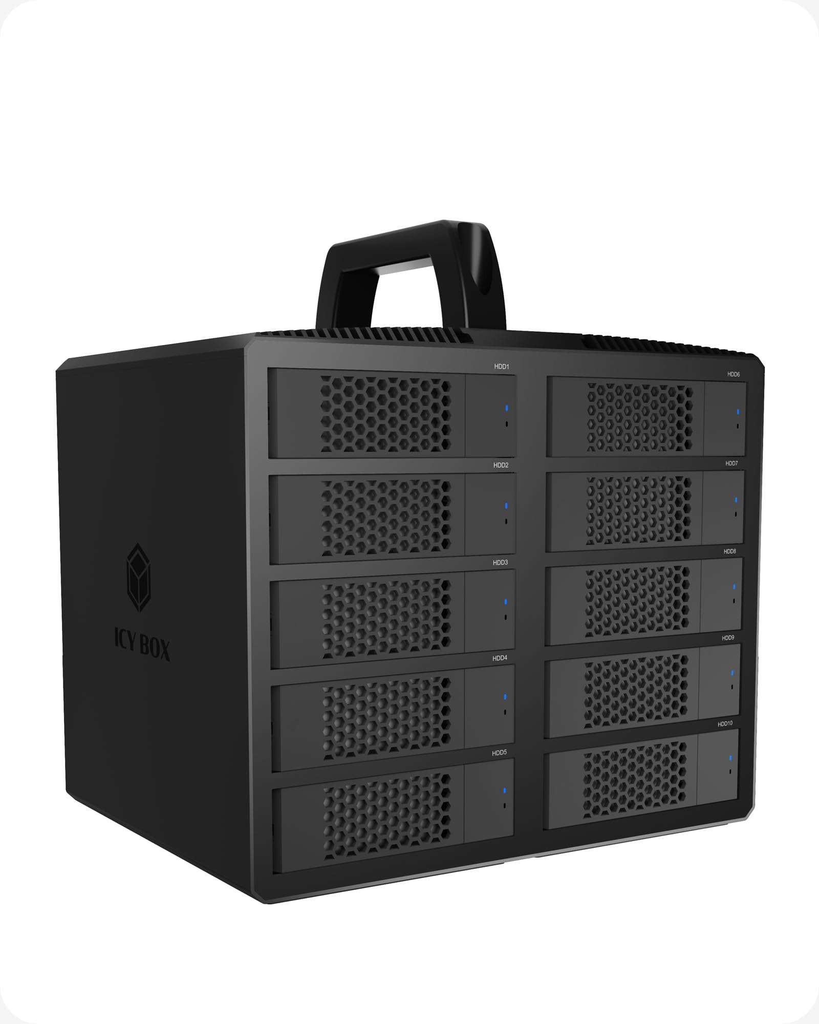 ICY BOX 10-Fach Gehäuse, HDD/SSD 2,5"/3,5", SATA, USB-C, IB-3710-CU31