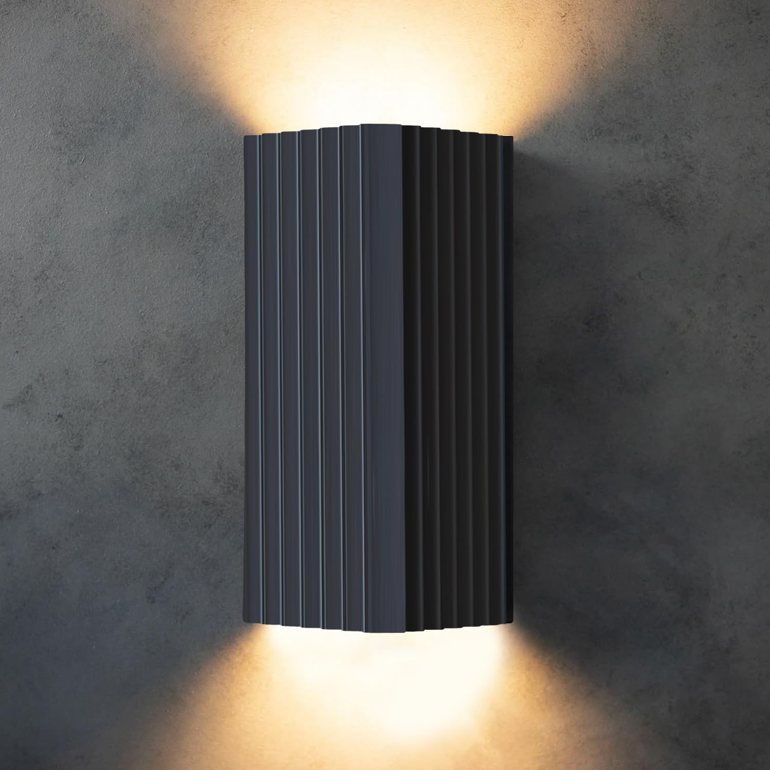 ZEROUNO LED Wall Sconce Indoor Wall Lights, Black Hardwired Up and