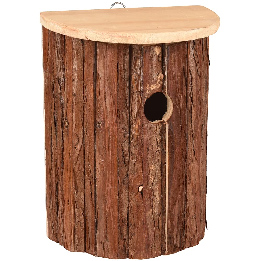 Vogelhaus – Nistkasten Flamingo – Gerson Holz – 25 cm – Für Kohlmeise, Haussperling & Gartenrotschwanz – Wetterfestes Fichtenholz lackiert – 32 mm Einflugloch