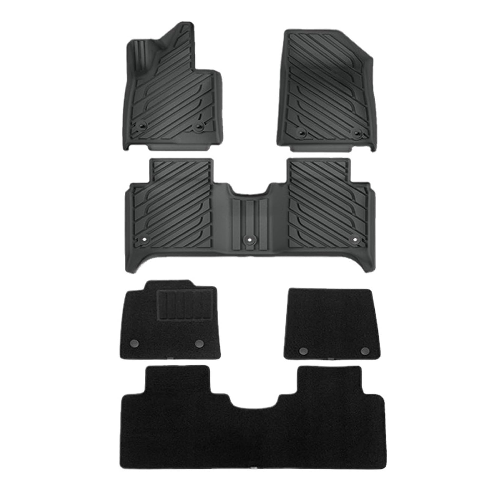 Floor mats trunk mat Compatible for LYNK CO 02 Z20 2025 all weather anti-slip TPE automobile interior accessories(Blanket 6PCS)