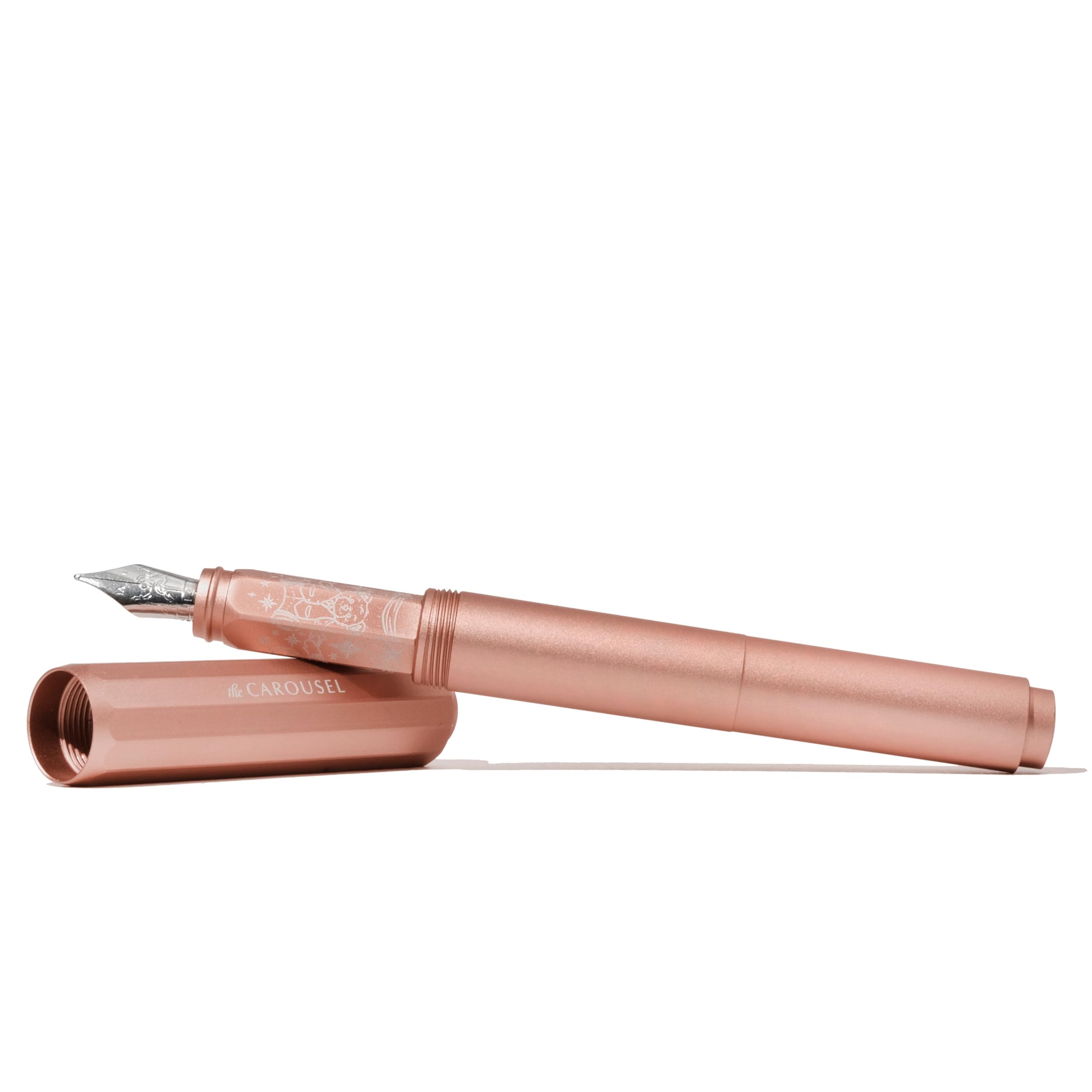 Ferris Wheel Press , Aluminum Carousel Fountain Pen, Rose Petal Plush, Aircraft grade aluminum body - Image 3