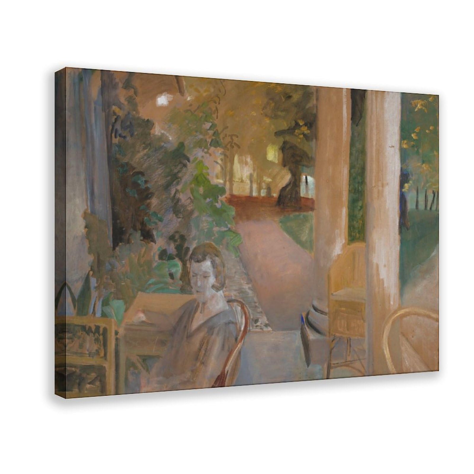 YWTJAX On The Veranda Canvas Poster for Living Room Decor Gift